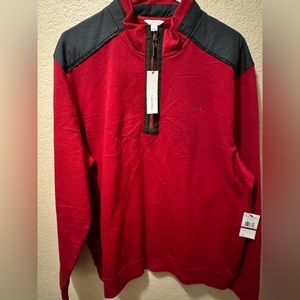 Calvin Klein Quarter Zip Sweater - 2XL - NWT Burgundy/Red